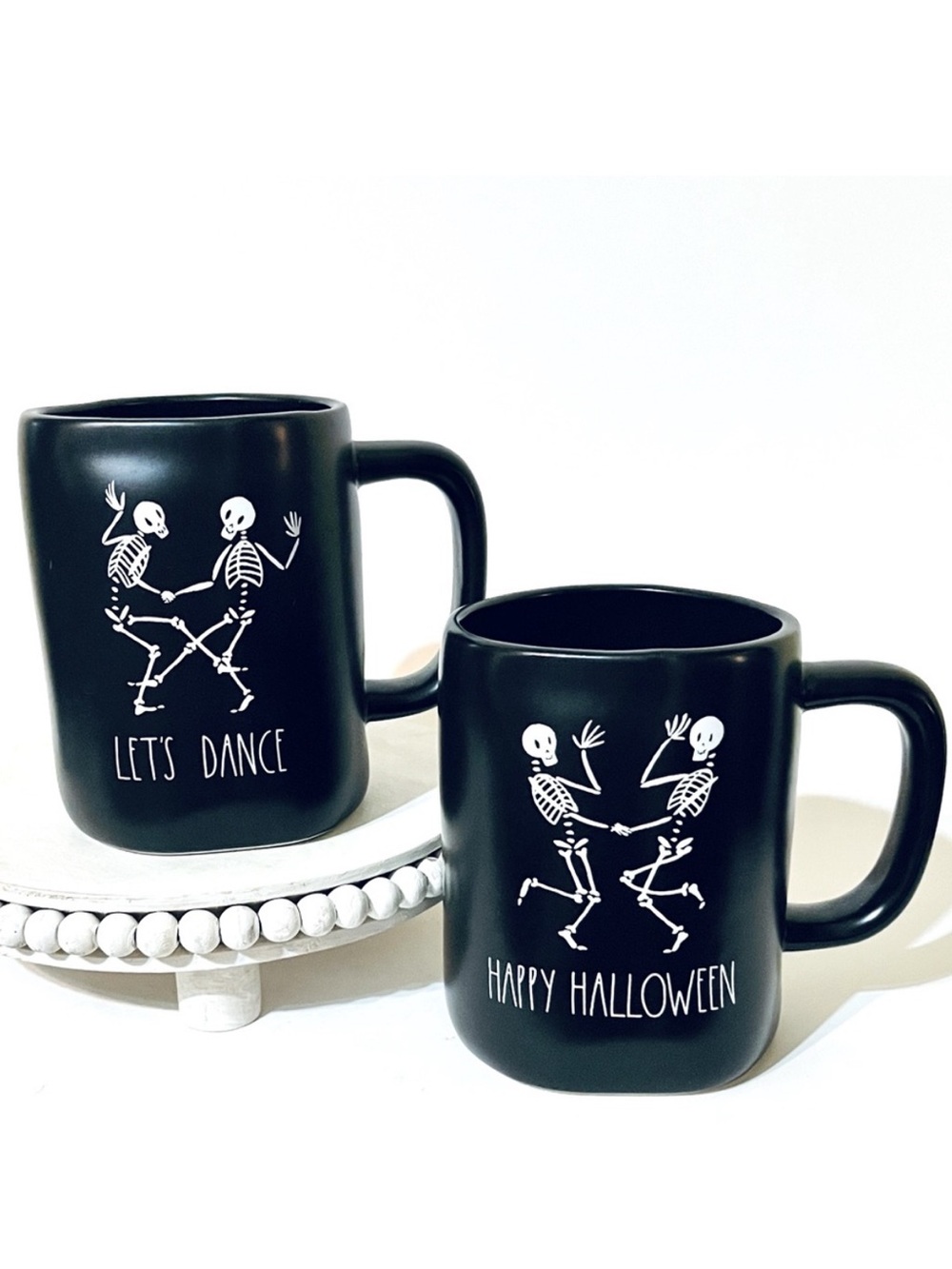 Rae Dunn 2019 Dancing Skeletons Mug set
